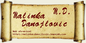 Malinka Danojlović vizit kartica